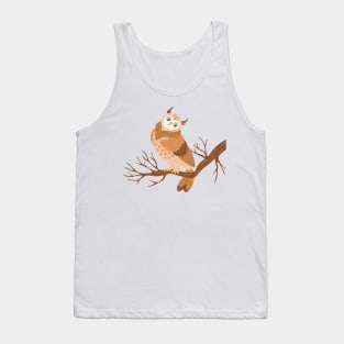 Owl Hand drawn Illustration Tank Top